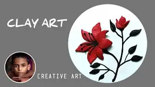 Wall decoration idea/ easy clay art  / hand made clay modelling .