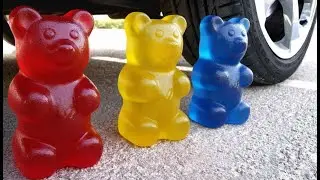 Crushing Experiments Video! &Car vs Crunchy Color Giant Sodas Balloons Bottles & Soft Things By Car