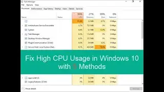 How to fix High 100% RAM Memory & CPU Usage in Windows 10