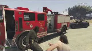 Rage baiting npc's with a fire truck
