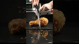 Cutting Crispy KFC Fried Chicken 🍗🔪 | Crunchy ASMR | No Talking