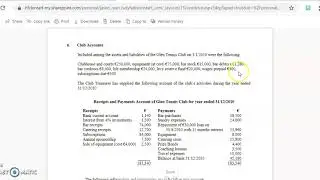 2011 - Glen Tennis - Accumulated Fund - Part A - Club Accounts