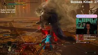 Maliketh whooping my butt in Elden Ring