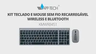 Kit Teclado e Mouse Bluetooth e Wireless, Recarreg&aacute;vel da APP-TECH