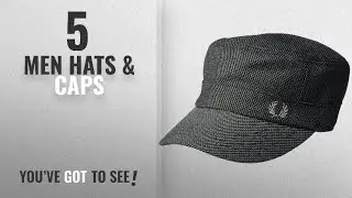 Fred Perry Hats & Caps [ Winter 2018 ]: Fred Perry Men's Textured Train Driver Cap, Charcoal, One
