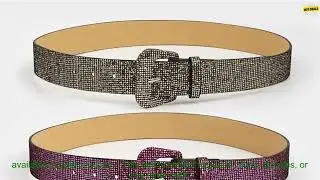 1005004993288179 Fashion shiny Sequins Ladies Waist Belt Square Pin Buckle Jeans Belts