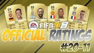 OFFICIAL FIFA 17 RATINGS!!! THE COUNTDOWN  -  20-11!