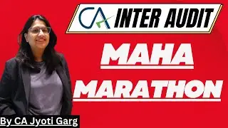 Be Ready for Audit Maha Marathon Series Live on 2nd Oct at 7:30 PM | CA Jyoti Garg #icai #students