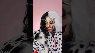 Cruella de vil & her Dalmatian INSANE MAKEUP