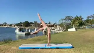 New equipment airtrack for pool blue inflatable tumble tracks water games