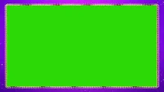 golden line wedding frame animation green screen | W3DS079