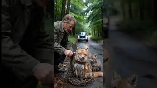 Conscientious man saves injured fox #animals #fox