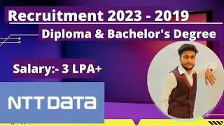 NTT Data Off Campus Drive For 2023 2022 2021 2020 2019 Batch | NTT Data Recruitment 2023 | NTT Data
