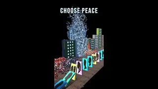 The Silent Cry of Humanity😢 #DominoEffect #VoxelArt #roblox #blender #AntiWar #Art #gaming #pride