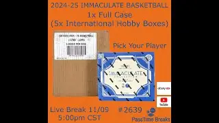 11/09 - 2024-25 PANINI IMMACULATE BASKETBALL INTERNATIONAL 1x Case PYP #2639 LIVE BREAK