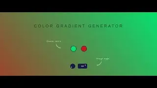 Simple Color Gradient Generator using JavaScript