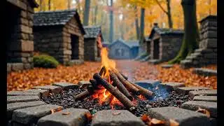 Fireplace Camping Ambience 🔥 Real Fire Sounds &bull; Sleep &bull; Relax &bull; Study | 3 Hours