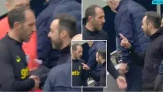 Roberto De Zerbi and Cristian Stellini in heated bust-up ahead of Spurs vs Brighton