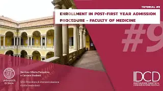 Enrollment in post-first year admission procedure - Faculty of Medicine (UNIPV - Tutorial)