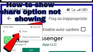 How to show play store share option not showing