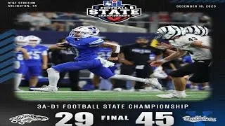 TEXAS HIGH SCHOOL FOOTBALL 3A FINAL FULL GAME | GRANDVIEW VS YOAKUM