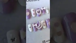 Purple Cute Coquette nails #pressonnails #nailart