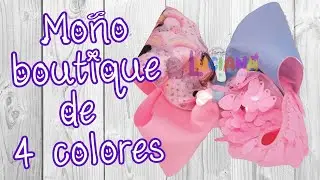 Video 163 Cómo hacer un Moño boutique de 4 colores