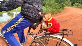 Miss Jueur Huq Back Of Bro Tourtour Riding Bike With Mom To Buy 💊 For Babies