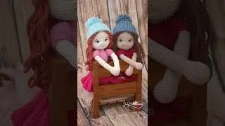 Bonecas Donatella e Dominique #amigurumi #boneca #doll #dolls #youtube #video #short #shorts