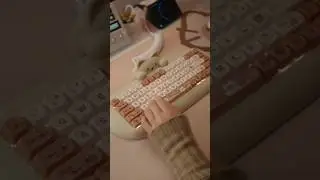 The cutest keyboard I&rsquo;ve ever seen #cozyvibes #aesthetic #keyboard #keyboardasmr #tech #pcsetup