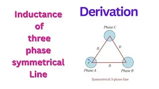 Derivation for Inductance of 3 phase symmetrical transmission line