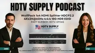 WolfPack 1x4 HDMI Splitter HDCP2.2 4Kx2K@60Hz 4:4:4 18G HDR EDID