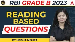 RBI Grade B 2023 | Reading Based Questions | RBI Grade B English by Udisha Mishra
