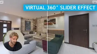 Virtually showing how a space can change with an interactive slider effect