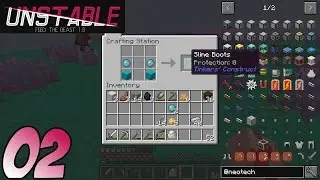 Ryotcraft FTB Unstable - Ep 2 - Slime boots for the win!!!