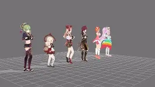 [MMD Genshin x Precure] Because Everyone is Here! (HBD Yanfei, Rouge and Parfait!)