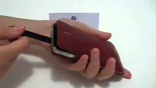 iPhone Leather Case | Italian Red Leather Pop-up Sleeve