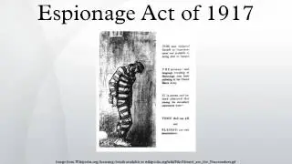 Espionage Act of 1917