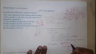 GATE CSE 2004 Q.23 || Trees ||Data Structure || GATE Insights Version: CSE