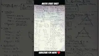 cheat sheet 🤟🏻 #ssc #maths #rrb #motivation #education #ssccgl #sscgd #sscchsl #sscmts