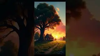 A Cozy Countryside Sunset | Anime-Inspired Calming Animation in 4K 🌳✨