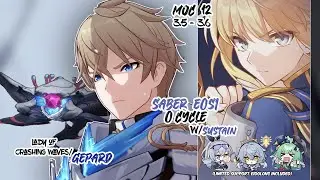 Saber E0S1 vs Gepard & Fish - 0 Cycle MoC 12 | HSR 3.5 - 3.6