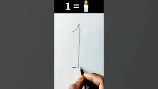1 number with candle drawing 🕯️1️⃣ Atikulart