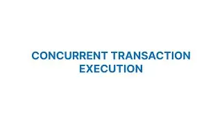 Concurrent Transaction Scheduling | Database System