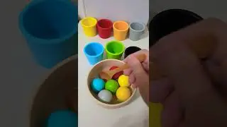 wooden ball color sorting ⚫️🟢🔵 #colorsorting #trend #sorts #colors #sortingballs #fungame #ytshorts