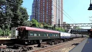 Private Vintage Cars Dearing & Berlin on Amtrak Train 173 at New Rochelle, NY RR