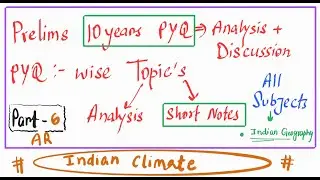 Part-6 | AR - Indian Climate | UPSC Prelims PYQ Topic Analysis with Revision | Indian Geography