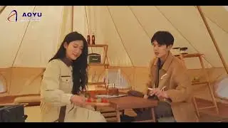 Luxury 4-6 Person Glamping Tent - Waterproof Big Bell Canvas Cotton Mongol Style
