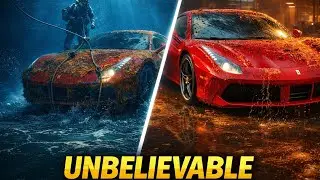 A Helicopter vs 5 Humans: Pulling a Sunken Ferrari 488 from the Deep Ocean
