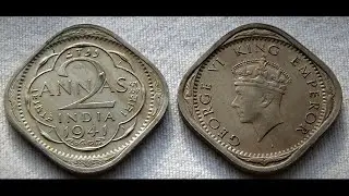 2 Annas - George VI,  British India 1941